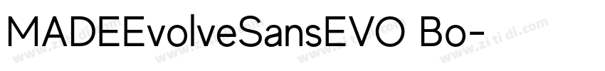 MADEEvolveSansEVO Bo字体转换